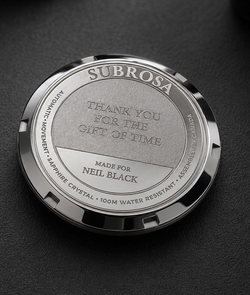 Caseback engraving