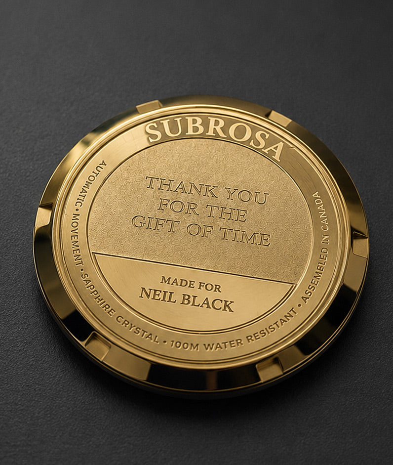 Caseback engraving (Gold)